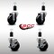 Service Caster 3.5'' SS Hard Rubber Wheel Swivel 1-1/2'' Expand Stem Caster Set 2 Brakes, 4PK SCC-SSEX20S3514-HRS-2-TLB-2-112 - alternate 2